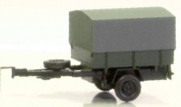 H&auml;dl 124043 - TT Einachsanh&auml;nger mit Plane, milit&auml;rgr&uuml;n