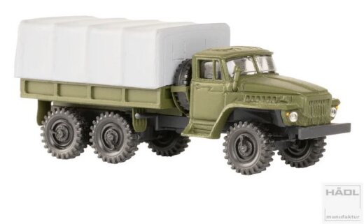 H&auml;dl 124111 - TT URAL 375 Pritsche/Plane geschlossen, milit&auml;rgr&uuml;n