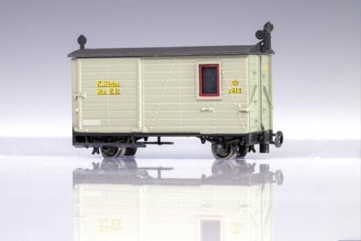 pmt 53250 - H0e Packwagen, K. S&auml;chs. Sts. E. B., gr&uuml;n, kurz Ep.I