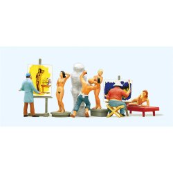 Preiser 10106 - H0 Maler, Bildhauer, Modelle. Zu