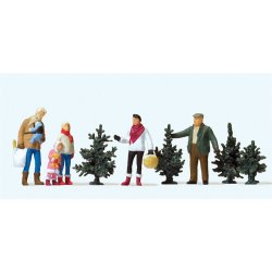 Preiser 10627 - H0 Weihnachtsbaumverkauf