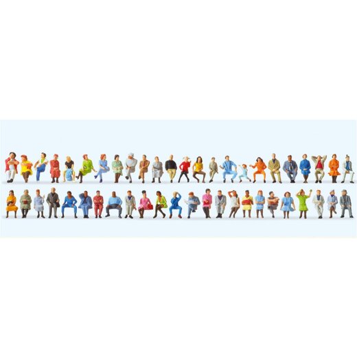 Preiser 14418 - Sitzende Reisende. 48 Figuren
