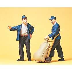 Preiser 45098 - G&uuml;terbodenpersonal, Sackkarre