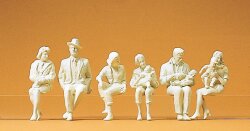 Preiser 45179 - Sitzende Personen. 6 unbemalte Figuren....