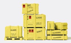 Preiser 45200 - Ladegut. 8 Kisten, 1 Palette. Bausatz