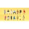 Preiser 75041 - Sitzende Reisende. 14 Miniaturfiguren