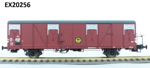 Exact-Train EX20256 - H0 NS HBS Dunkel Aluminium Luftklappen mit Viehfutter Plakat Bremserb&uuml;hne Epoche III