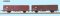 Exact-Train EX20259 - H0 NS GBS 2er Set Bremserb&uuml;hne und Ohne EUROP mit NS Logo f&uuml;r Fahradtransport Epoche IV