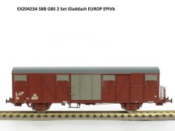 Exact-Train EX20423 - H0 SBB Gbs 2er-Set G&uuml;terwagen...