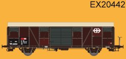 Exact-Train EX20442 - H0 SBB Gbs G&uuml;terwagen mit...