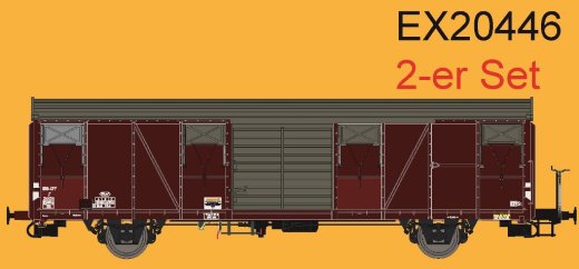 Exact-Train EX20446 - H0 SBB J4 G&uuml;terwagen mit Farbfl&auml;chen, geripptem Dach und T&uuml;ren mit Sicken Epoche III(EX20446A), SBB J4 G&uuml;terwagen mit glattem Dach und T&uuml;ren mit Sicken Epoche III(EX20446B)