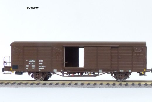 Exact-Train EX20477 - H0 DR Expresswagen Gbqss-z 21 MC RIV 50 DR 174 2221-7, 7 Sicken, T&uuml;r mit Verst&auml;rkung, Epoche V (Zu &ouml;ffnenden T&uuml;ren)