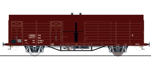 Exact-Train EX20740 - H0 DR Hbs [2311] Mannschaftswagen mit Ofen ursprungliche Ausf&uuml;hrung, 7 Sicken, Epoche IV (Zu &ouml;ffnenden T&uuml;ren)