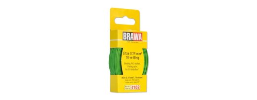 Brawa 3103 - Litze 0,14 mm&sup2;, 10 m Ring, gr&uuml;n
