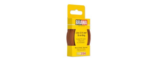 Brawa 3104 - Litze 0,14 mm&sup2;, 10 m Ring, braun