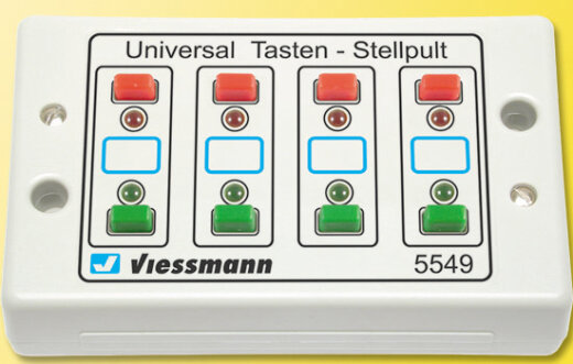 Viessmann 5549 - Universal-Tasten-Stellpult, r&uuml;ckmeldef&auml;hig,2-begriffig
