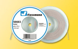 Viessmann 68683 - Kabel 25 m, 0,14 mm&sup2;, grau