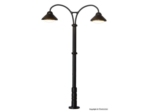 Viessmann 6909 - TT Bahnsteigleuchte Baden-Baden doppelt,2 LEDs warmwei&szlig;