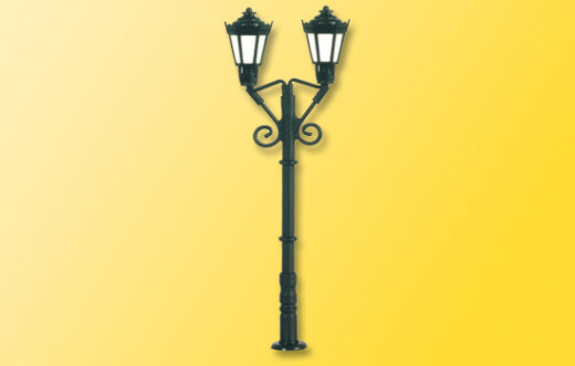 Viessmann 6973 - TT Parklaterne zweiflammig, schwarz,2 LEDs warmwei&szlig;