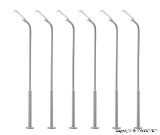 Viessmann 69906 - TT Peitschenleuchte, LED wei&szlig;, 5+1