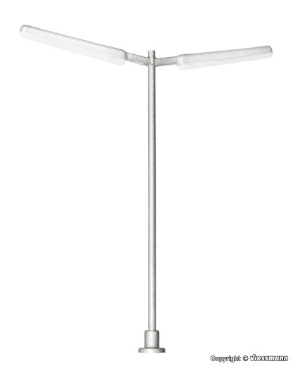 Viessmann 6999 - TT Schlanke Stra&szlig;enleuchte doppelt, 2 LEDs wei&szlig;