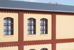 Auhagen 80416 - H0 S&auml;ulen Obergeschoss und Ziegelfriese rot