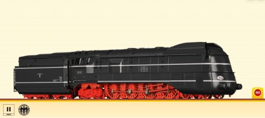 Brawa 40224 - H0 Dampflokomotive BR 06 DRG, Epoche II, DC Analog BASIC+