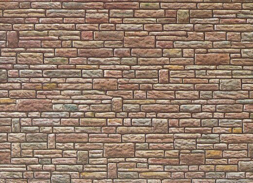 Faller 170604 - H0 Mauerplatte, Sandstein, gr&uuml;n-gelb-braun