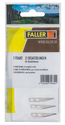 Faller 170682 - H0, TT, N, Z 3 Ersatzklingen f&uuml;r Bastelmesser Art. 170687