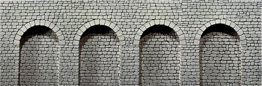 Faller 170838 - H0 Dekorplatte Arkaden, Naturstein-Quader