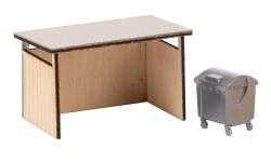 Faller 180300 - H0 M&uuml;lltonnenunterstand mit...