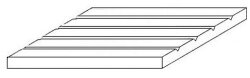 Evergreen 504037 -  Strukturplatte, 1x150x300 mm,Spur...