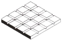 Evergreen 504505 -  Gehwegplatten, 1x150x300 mm, Raster...