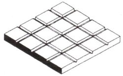 Evergreen 504516 -  Gehwegplatten , 1x150x300 mm.Raster...