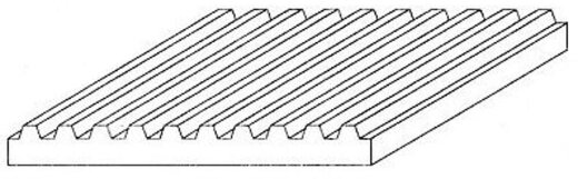 Evergreen 504522 - Wellblech gefalzt, 1x150x300