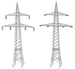 Faller 130898 - H0 2 Freileitungsmasten (110 kV)