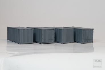 H&auml;dl 711001 - Container, 20 Fu&szlig;, 4 St&uuml;ck, unlackiert
