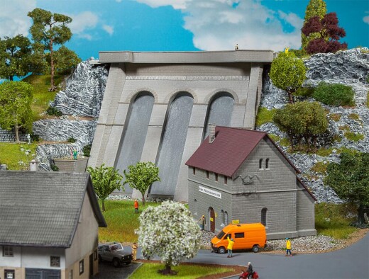 Faller 130943 - H0 Elektrizit&auml;tswerk mit Staumauer