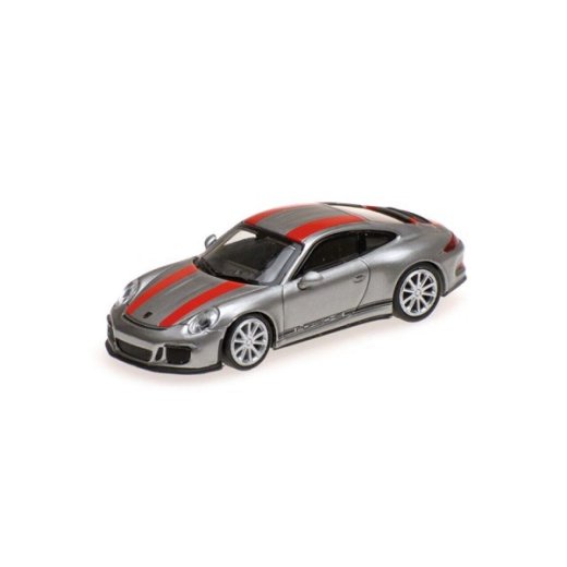 Minichamps 870066221 - H0 Porsche 911R Silver Red Strie
