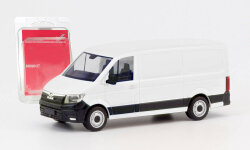Herpa 013857 MiKi MAN TGE Flachdach, wei&szlig;