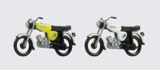 KRES 11161 - TT Komplettmodelle 2x Simson S51, wei&szlig; und schwefelgelb