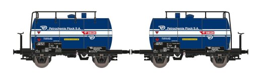 Hobbytrain H24851 - N 2er Set Leichtbau-Kesselwagen PKP/Petrochemia, Ep.IV/V