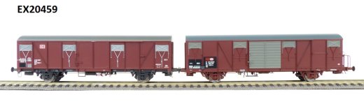 Exact-Train EX20459 - H0 SBB/DB AG  2er-Set Gotthard SBB Gbs mit kleinem SBB Emblem und DB-AG Gbs 252 Epoche V