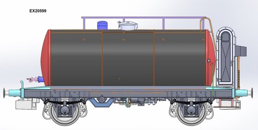 Exact-Train EX20599 - H0 &Ouml;BB 24m3 Einheitsbauart Leichtbau-Kesselwagen OREB Blau