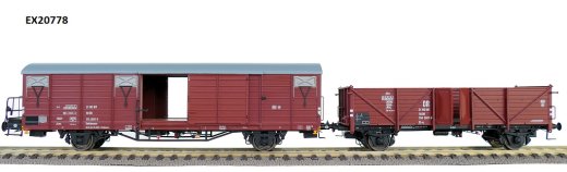 Exact-Train EX20778 - H0 2-er Set DR Expresswagen Gehhmmss 14.051 (EX20778A) und DR Klagenfurt (EX20778B), 7 Sicken Epoche IV