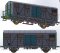 Exact-Train EX20921 - H0 2-er Set SNCF Gs Type K mit franz&ouml;sischen Lager und franz&ouml;sischen Speichernr&auml;der Braun (1 Wagen mit Bremserb&uuml;hne) Epoche III