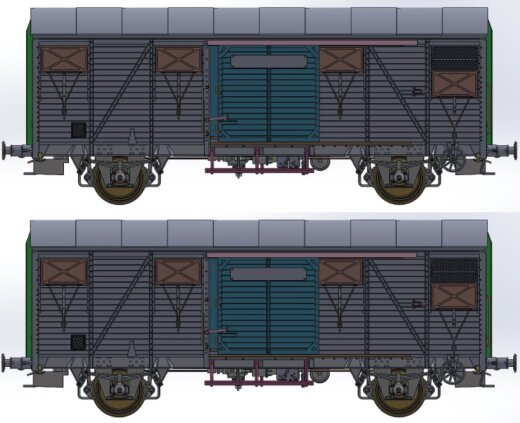 Exacttrain EX20922 - 2er-Set Provence Express Braun Nr Kv 344074 und Nr Kv 344073  Ep. III