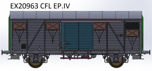 Exacttrain EX20963 - CFL .Gs EUROP G&uuml;terwagen Grau Ep. IV