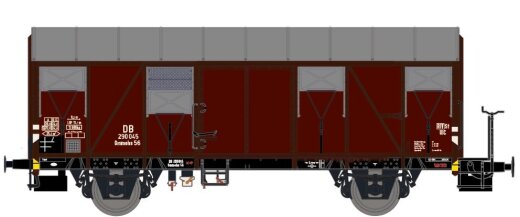 Exact-Train EX20983 - H0 DB Gmmehs 56 mit Bremserb&uuml;hne und aluminium Luftklappen Epoche III Nr. 290045