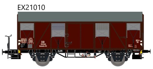 Exact-Train EX21010 - H0 DB Gmmehs 60 mit Bremserb&uuml;hne und aluminium Luftklappen Epoche III Nr. 159005